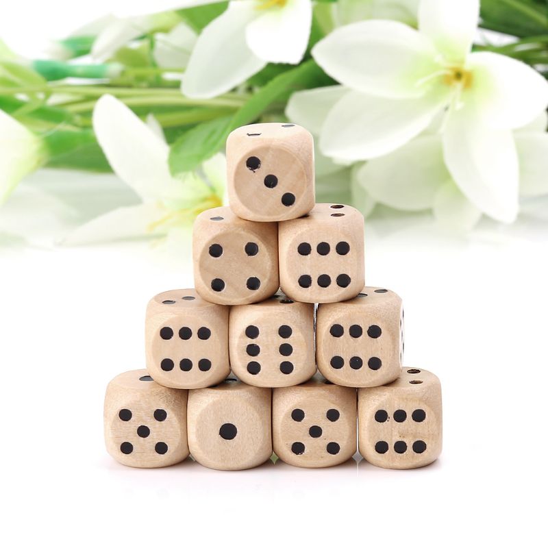 10 adet Ahşap Zar 6 Taraflı D6 - Kids Education Number incelemesi ve fiyatı
